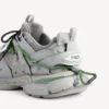 Herrsneakers med snörning för löpning och terränglöpning i grått/gult/vitt/mörkblått