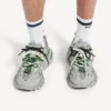 Herrsneakers med snörning för löpning och terränglöpning i grått/gult/vitt/mörkblått