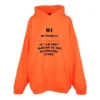 Hi My Name Is-luvtröja ”Fluorescent Orange Black” 651799TKVK57513