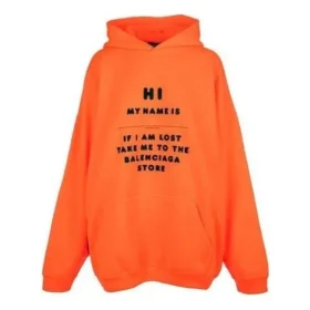 Hi My Name Is-luvtröja ”Fluorescent Orange Black” 651799TKVK57513