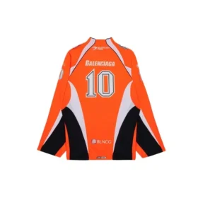 Hockey-T-shirt med paneler och långa ärmar ”Orange” 657105TKV247074