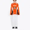 Hockey-T-shirt med paneler och långa ärmar ”Orange” 657105TKV247074