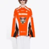 Hockey-T-shirt med paneler och långa ärmar ”Orange” 657105TKV247074