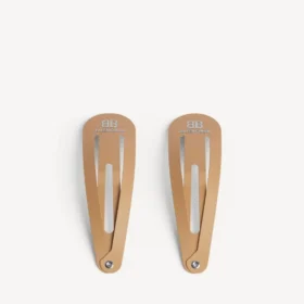 Holli XXL-klämspänne-set för dam, 2 st, i beige/glänsande silver