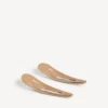Holli XXL-klämspänne-set för dam, 2 st, i beige/glänsande silver