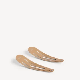 Holli XXL-klämspänne-set för dam, 2 st, i beige/glänsande silver