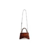 Hourglass liten handväska med sköldpaddsmönster ”Brown” 5935462AAZK2126