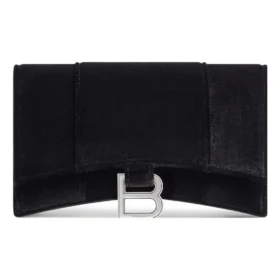 Hourglass Velvet Jersey-plånbok med kedja ”Black” 6560502AAPT1000