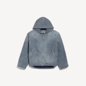 Huvjacka i mörkblå denim för herr