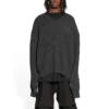 Hybrid-tröja med V-ringning ”Anthracite Black White” 704271T41301163