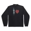 I Love långärmad T-shirt, Medium Fit ”Black” 744449TOVH39034
