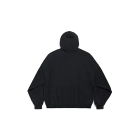 I Love Paris Balenciaga-luvtröja, stor passform ”Black Faded” 803265TRVM61041