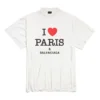 I Love Paris & Balenciaga T-shirt Oversized ”White” 787349TRVU99012