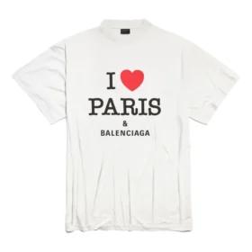 I Love Paris & Balenciaga T-shirt Oversized ”White” 787349TRVU99012