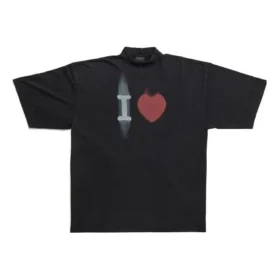 I Love-T-shirtar, stor passform ”Black” 744439TOVH39034