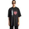 I Love-T-shirtar, stor passform ”Black” 744439TOVH39034