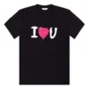 I Love U-tryck, kortärmad, svart 612965TJVL51070