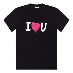 I Love U-tryck, kortärmad, svart 612965TJVL51070