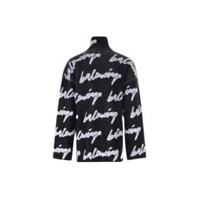 Jerseytröja med turtleneck och Scribble-logotyp ”Svart” 625927T31801070