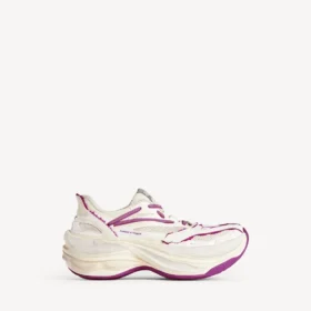 Jet-sneakers för damer i äggskalsvit/jordgubbsrosa