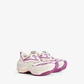 Jet-sneakers för damer i äggskalsvit/jordgubbsrosa