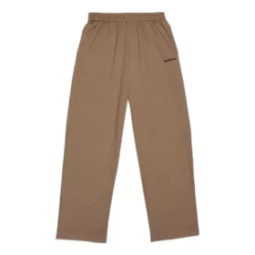 Joggingbyxor i bomull med broderad logotyp ”Brown” 674594TMVF57761