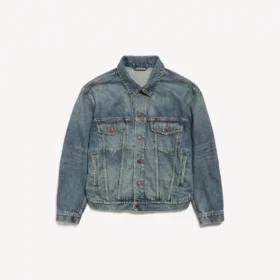 Kick-denimjacka för dam i smutsigt vintageblått
