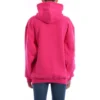 Klassisk luvtröja med logo i minimalistisk enfärgad design, rosa 570798THV775630
