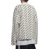 Kofta med logo över hela plagget ”Chalky White Black” 736248T32339054