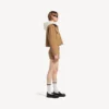 Mini-bomullskjol för dam i beige