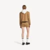 Mini-bomullskjol för dam i beige