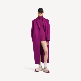 Kort långärmad bodysuit för damer i techwear-stil i violett/orange