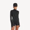 Kort långärmad bodysuit i svart för damer Kort långärmad bodysuit i svart för damer