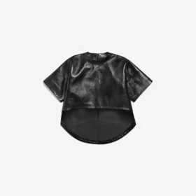 Kort T-shirt med släp för damer i svart