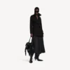 Kort trenchcoat i cocoon-modell för damer i svart