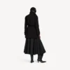 Kort trenchcoat i cocoon-modell för damer i svart
