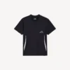 Kortärmad techwear-T-shirt för herr i marinblått/vitt