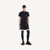 Kortärmad techwear-T-shirt för herr i marinblått/vitt