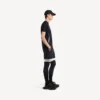 Kortärmad techwear-T-shirt för herr i marinblått/vitt