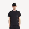Kortärmad techwear-T-shirt för herr i marinblått/vitt
