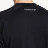 Kortärmad techwear-T-shirt för herr i marinblått/vitt