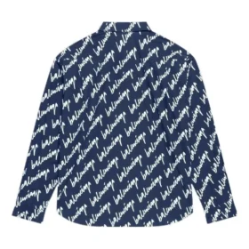 Kortärmad tröja med Scribble-logotyp, stor passform ”Midnight Blue” 662983TLLJ48502
