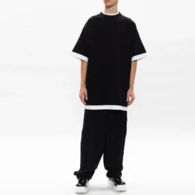 Lager-på-lager-T-shirtar, oversized, ”Black White” 644693TIVG61070