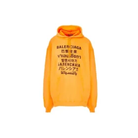 Languages-logotröja med huva ”Orange Black” 641679TJVI67513