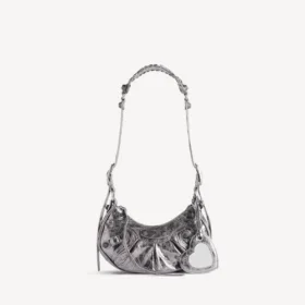 Le Cagole-axelväska för dam, XS, i silver
