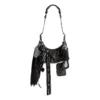 Le Cagole Collector XS-axelväska med strass ”Black” 6713092AASO1000