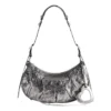 Le Cagole liten axelväska, metalliserad ”Silver” 6713070GT3Y8103