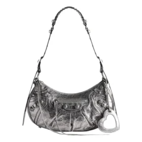 Le Cagole liten axelväska, metalliserad ”Silver” 6713070GT3Y8103