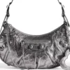 Le Cagole liten axelväska, metalliserad ”Silver” 6713070GT3Y8103