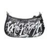 Le Cagole miniväska med kedja och graffiti ”Black” 695814210G61090
